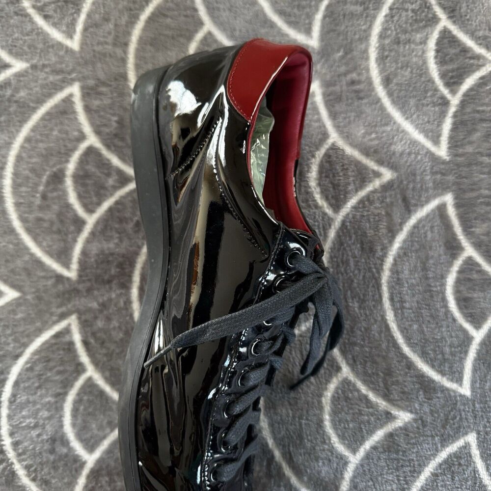 Gucci Black Patent Leather Casual Low Top Lace Up Reflective Men's Shoe Sz 9.5 - Picture 15 of 16